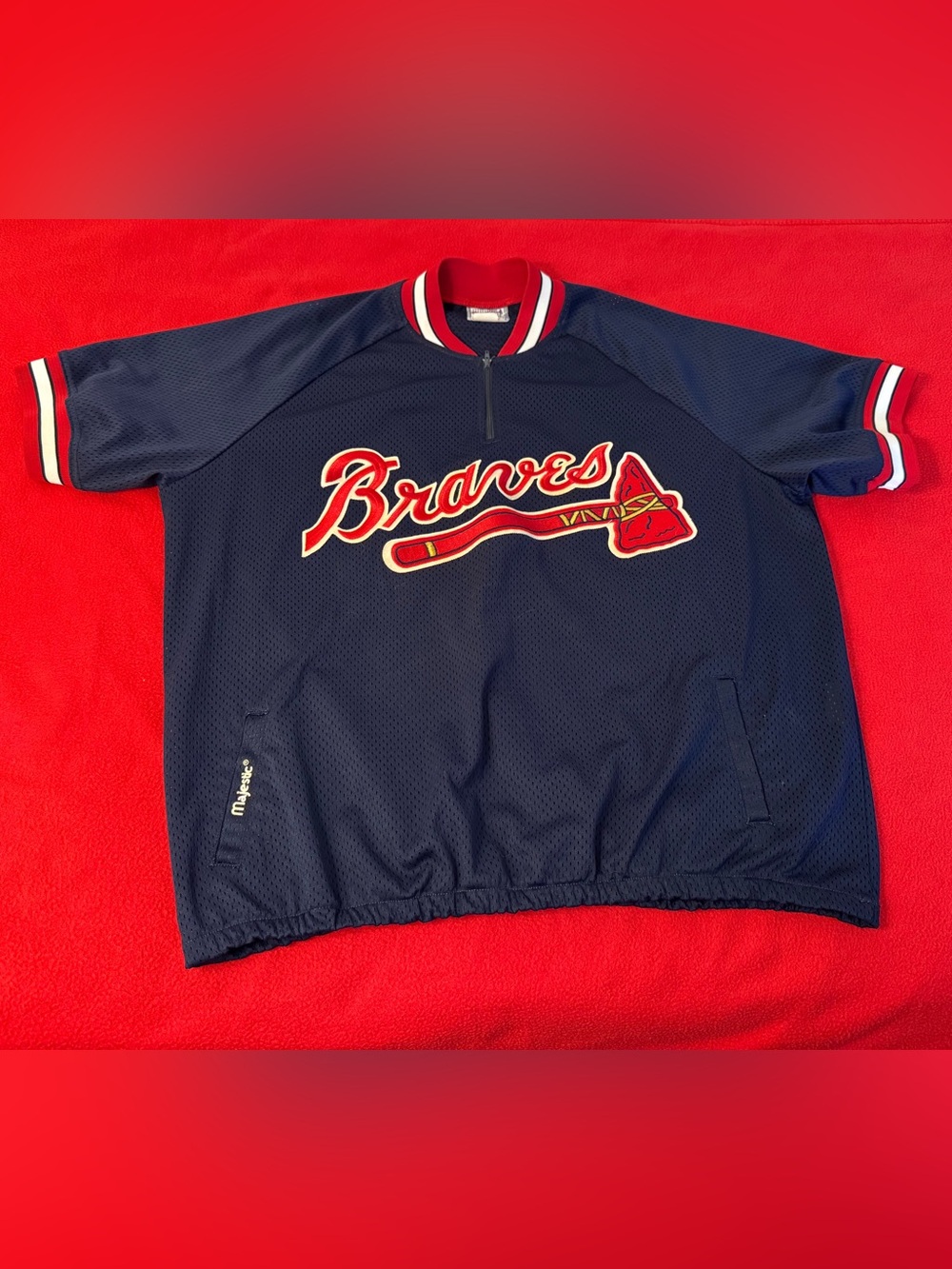 Vintage 90s Atlanta Braves Game Worn Batting Practice Spring Training Jersey XXL